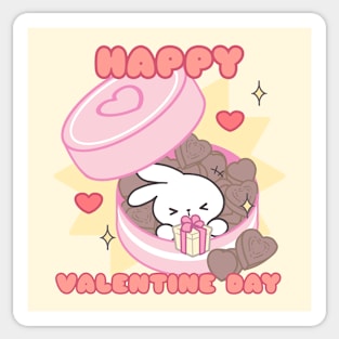 Cute Bunny: Happy Valentine day Sticker